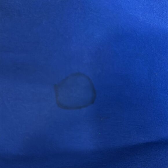 Equipment Women’s Royal Blue with Black Trim Collarless Silk Button Down Shirt - Picture 9 of 9